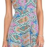 Lovers + Friends  Cassidy Dress Mosaic White Gray Multi Geometric Mini Fit Flare Photo 0