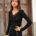 ✨HP✨Lace Trim Rib Photo 1