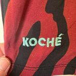 Koche Zebra Bodycon Midi Dress XS Mesh Faux Leather Slit Career Designer $785 Photo 7