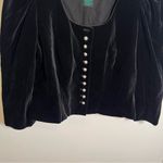 Vintage Tostmann Velvet Top Long Sleeve Pearl Buttons 42 Black Size undefined Photo 2