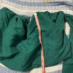 Free People  boho in the limelight smocked long sleeve off shoulder green small Photo 4