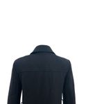 ZARA  Jacket Coat Fitted Fur Trim Manteco Wool Blend Black Size Small Photo 10