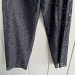 Milly  Black Lace Sheer Drawstring Pull On Pants Shorts Lining Size P (XS) Photo 7