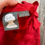 Anthropologie Silk Red Tiered Ruffle Midi Dress 6 Femme Fatale‎ Coquette Holiday Photo 4