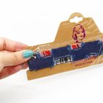 Patchwork Denim Choker Blue Photo 4