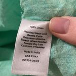 Talbots linen band collar popover cross dye bright green and yellow shirt size M Photo 9