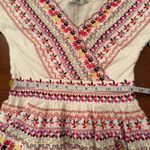 AMUR Alma Embroidered Top‎ Off the Shoulder Boho Organic Cotton Size Small Pink Photo 11