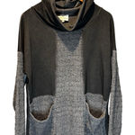 Belle France Gray Cowl Neck Long Sleeve Tunic Top Photo 0