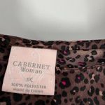 Cabernet Brown Animal Print Scoop Neck Wide Straps Short Night Gown Size 3x Photo 3