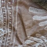 Rebellion Again Sheer Lace Duster Swim Cover Up; Layering; Boho; size Large Tan Photo 7