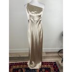 Birdy Grey  Kensie Dress Shiny Satin Neutral Champagne Size Large Photo 1