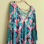 Lilly Pulitzer Ophelia Swing Dress in Coconut Cove Seaside Aqua Size XL Photo 9