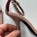 ZARA Heels Womens 36 5 US Pink Chain Detail Square Toe Wrap Ankle Photo 7