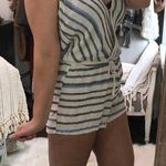 Indigo Rein  size large linen & rayon blend striped romper Photo 0