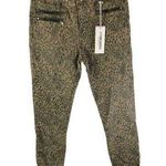 Etienne Marcel EM1036 Womens Jeans Skinny Waxed Denim Leopard Print 30 Brown Photo 0