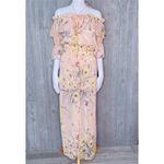 H&M  flora 2 piece off the shoulder crop too and pants sheer beach coverup outfit Photo 4