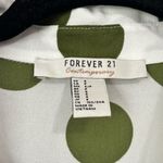Forever 21 ‎ Green Polka Dot Cropped Button Down Shirt Size Small Photo 1