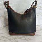 Dooney & Bourke Vtg Large Hobo Black Leather Bag shoulder Purse Photo 6