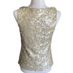 Forever 21 -GOLD SEQUIN TOP-SIZE SMALL Skeeveless, great condition Photo 2
