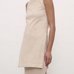 ESSE STUDIOS Split Tank Top Tunic US 8 /AU 12 Longline Layering Minimalist NWT Tan Photo 0