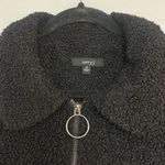 Very J MOVING SALE Black Sherpa zip up jacket Photo 3