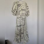 River Island  Puff Sleeve Paisley Midi Dress Nwt Sz 12 Photo 5