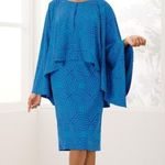 Ashro Women’s 2 pc. Juno Cape Jacket Dress in blue size 18W Photo 13
