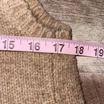 Tahari  Womens Wool Blend‎ Sleeveless Open Front Knit Hoodie Sweater Tan Small Photo 5