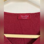 Brandy Melville 🌞John Galt Maroon Red V Neck Cropped Long Sleeve Sweater #P Photo 3