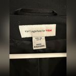 Karl Lagerfeld  x H&M Black Wool Blazer Chain Button Women’s Size 8 EUC Photo 5