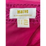 Anthropologie Maeve  Pink Satin Bow Smocked Mini Party‎ Dress Size 10 Photo 5