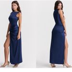 House Of CB  'Roxanne' Navy blue Thigh Slit‎ Maxi Dress NWOT size S Photo 13