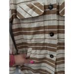 Everlane The Oversized Button Down Shacket Shirt Jacket Camel Plaid Size Small Photo 12