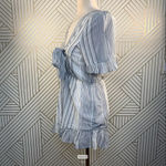 Lucca Couture Front Tie Short Sleeve Stripe Romper Photo 5