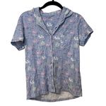 Roller Rabbit  100% Cotton Blue Pink Elephant Print Pajama Set Size Medium Photo 3