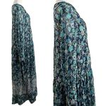 Free People Bohemian See it through Maxi Dress Twilight Floral Small Retro 70s Photo 5