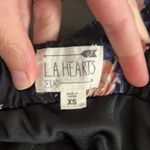 LA Hearts  Black Floral Mini Skirt With Lace Trim Size XS EUC Photo 6