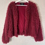 Ashley by 26 International Women's Deep Red Teddy Jacket Photo 2