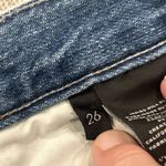 J Brand  Jeans Ivy Womens 26 High Rise Bleach Wrecked Faded Cropped Button Fly Photo 7