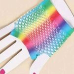 Rainbow Fishnet Gloves New Photo 3