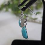 Boutique Silver Statement Turquoise Howlite with Rhinestone Necklace and Earrings Set Photo 8