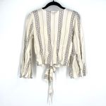 American Eagle  Boho Tie Crop blouse Top Angel‎ bell sleeve XS Country Cowgirl Photo 3