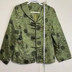 Green Floral and Medallion Print Oriental Jacket Size XXXL Size L Photo 2