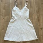 Amanda Uprichard  Minimalist White Stretch Fit And Flare Dress Sz S Photo 5