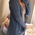 Luxe Long Hooded Cardigan Sweater Photo 0