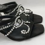 Katy Perry The Layla Sandals Womens 9.5M Black Rhinestones Block Heel Shoes Photo 2