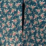 New Mi Amie Mini Dress Teal Floral Long Sleeve Green Pink Size XS Extra Small Photo 3