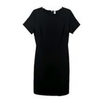Old Navy  Black Short Sleeve Knee Length Knit Sheath Dress Women's Medium Photo 1