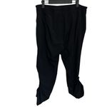 XCVI Wearables Cropped Pants XL Black Ruched Leg Zipper Pockets Drawstring Waist Photo 4