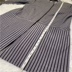 CAbi  Dappled Stripe Car Coat in Blue White Medium Style #5474 Sz M Photo 5
